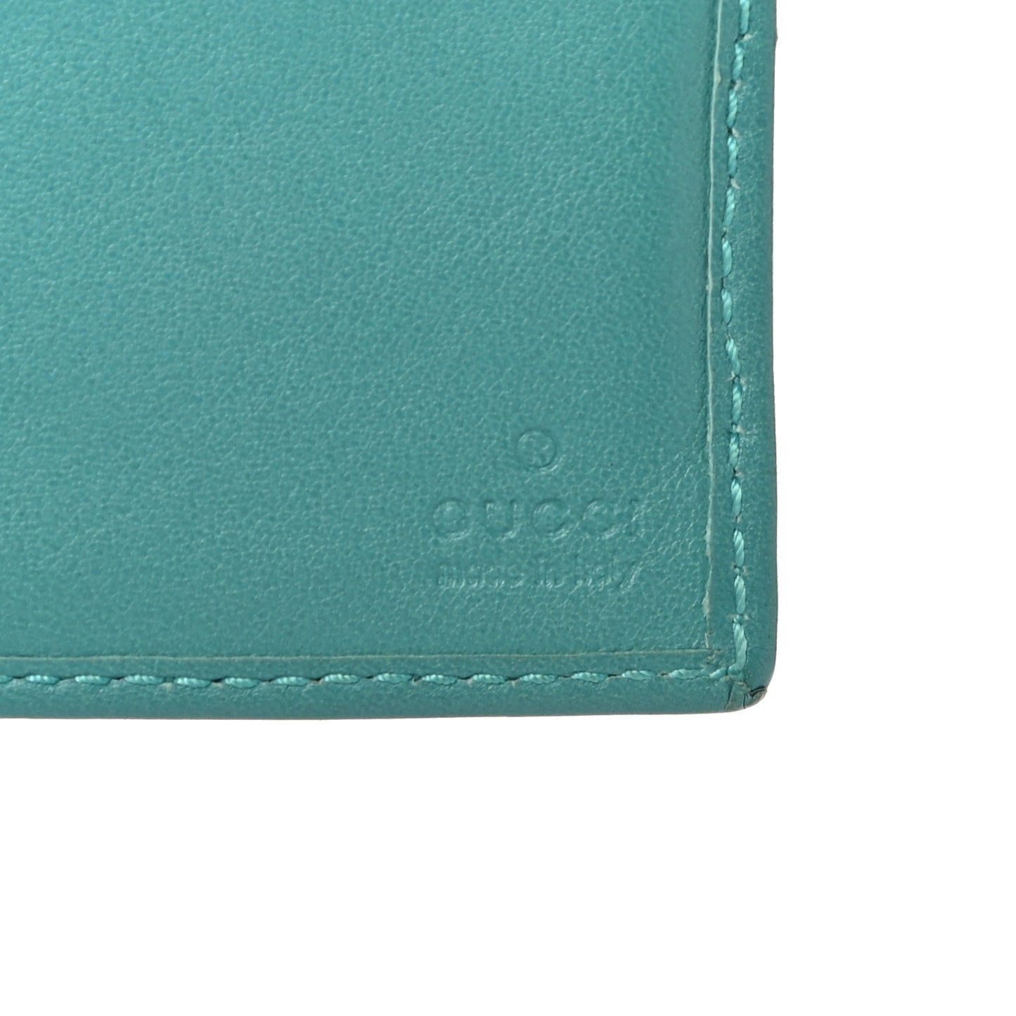 GG Supreme Monogram Web Bi-Fold Wallet White Blue