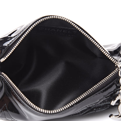 Chanel Patent Camellia Cosmetic Pouch Black 5 of 11