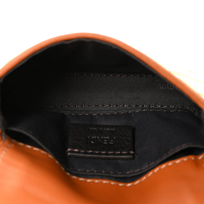 Fendi Raffia Vitello King Lucido FF Embroidered Nano Maxi Buckle Baguette Charm Alchemy Brandy 5 of 11