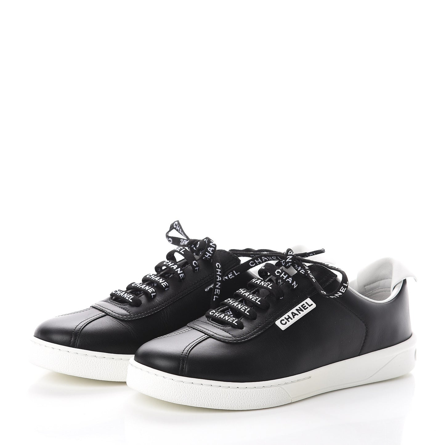 Calfskin CC Womens Sneakers 36 Black