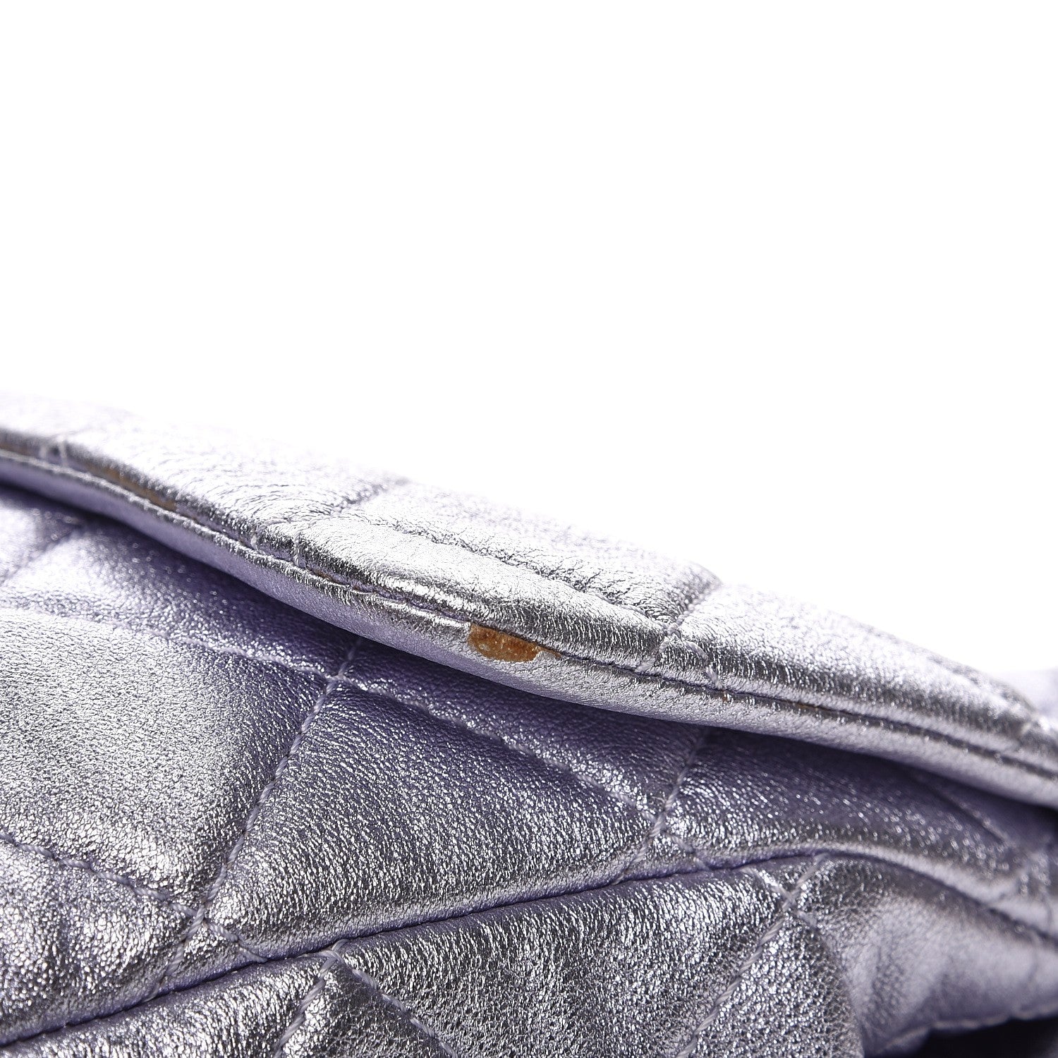 Chanel Iridescent Calfskin Quilted Large Roll Reissue Clutch Silver 10 of 12