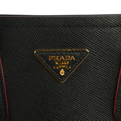 Prada Saffiano Cuir Large Double Bag Nero Black 13 of 24