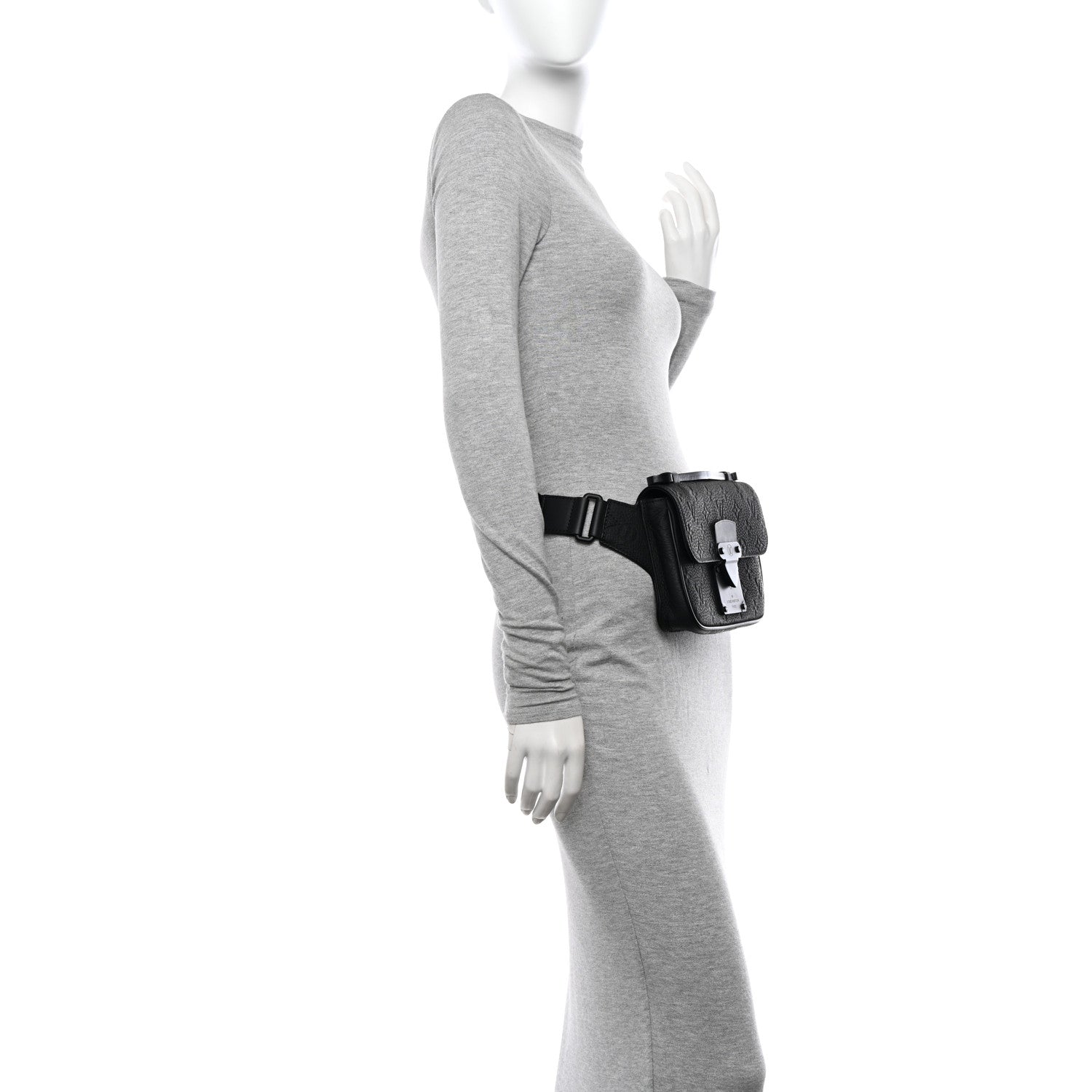 Louis Vuitton Taurillon Monogram S Lock Sling Bag Black 2 of 9