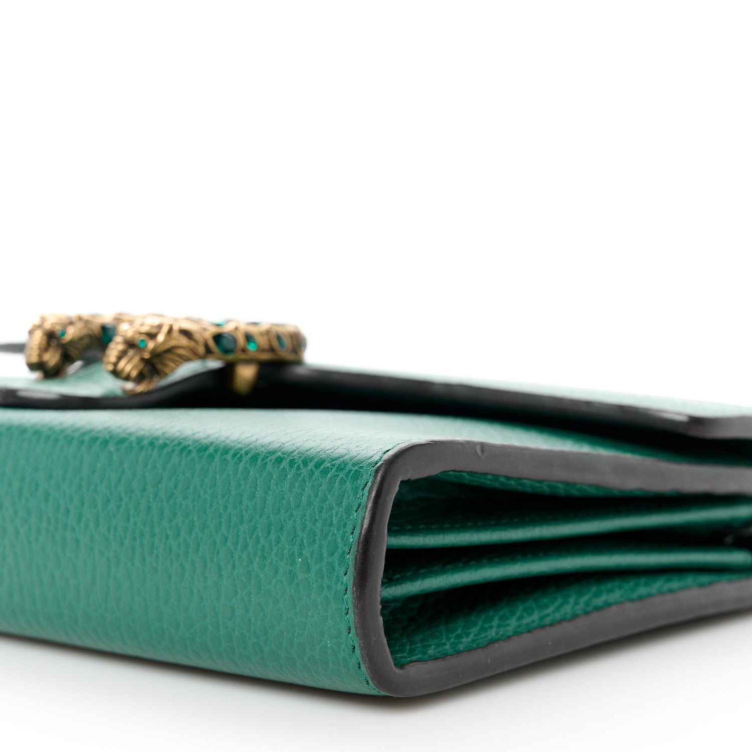 Gucci Calfskin Mini Dionysus Chain Wallet Emerald 11 of 11