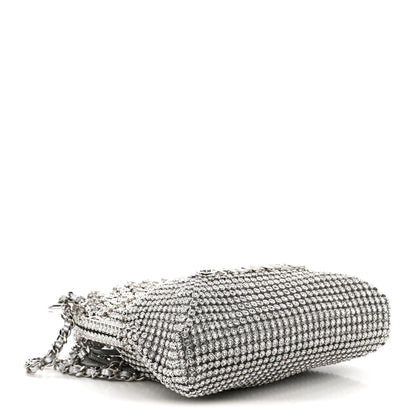 Chanel Crystal Embellished Metallic Lambskin Mini Chanel 22 Silver 4 of 11