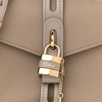 Chloe Shiny Grained Calfskin Small Aby Day Shoulder Bag Motty Grey 7 of 9