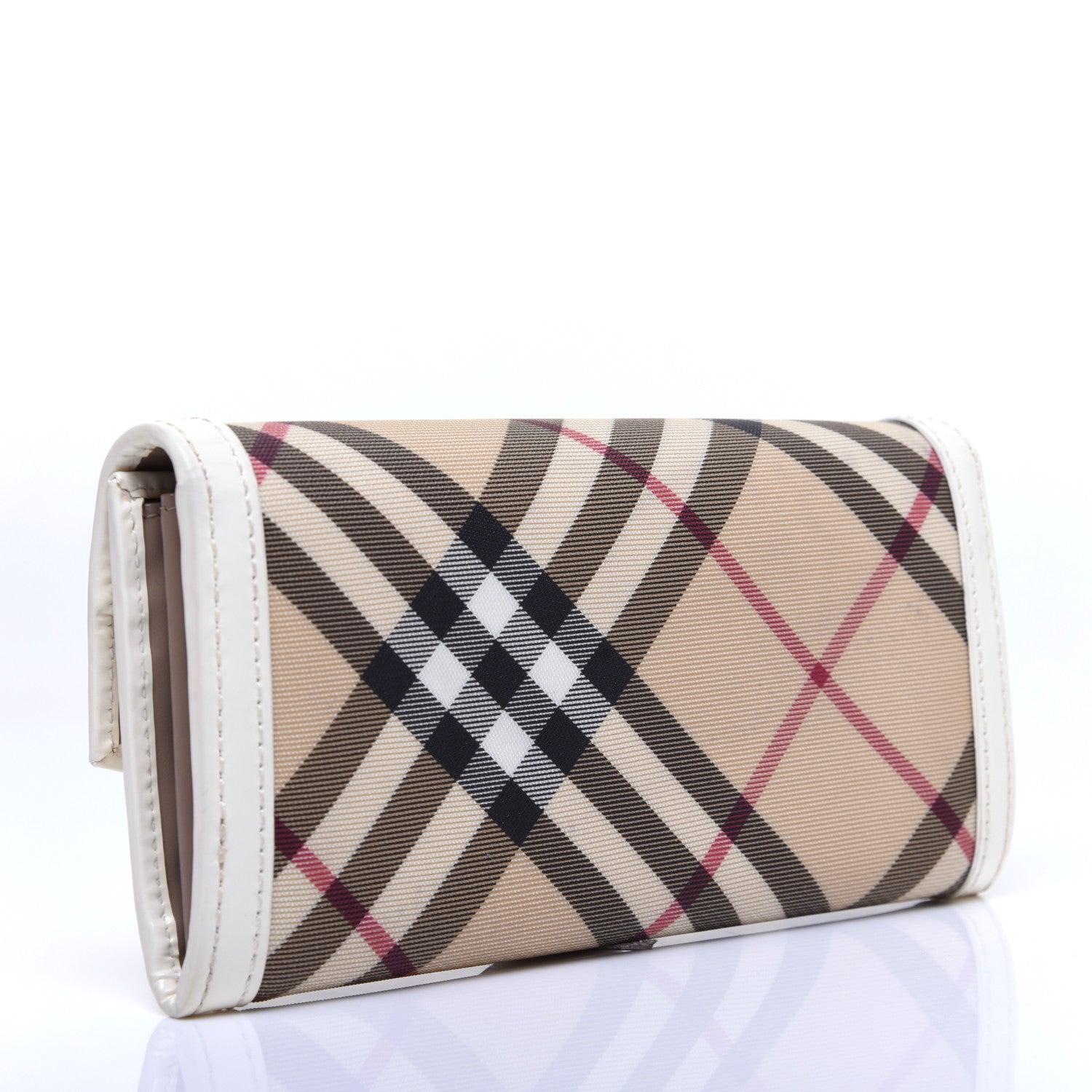 Burberry Nova Check Penrose Continental Wallet White 3 of 12