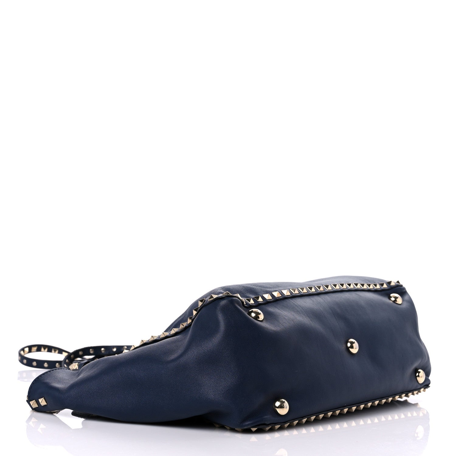 Valentino Garavani Vitello Medium Rockstud Tote Marine 4 of 33
