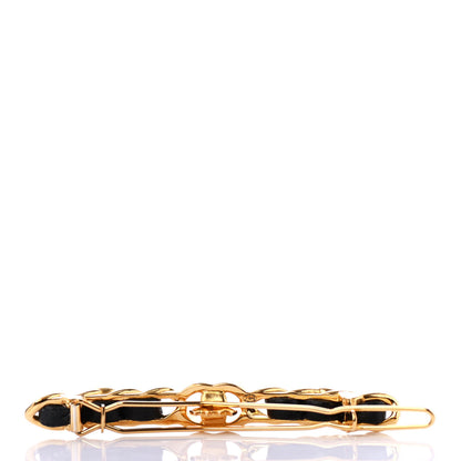 Chanel Pearl Lambskin CC More Is More Hair Clip Black Gold 3 of 4