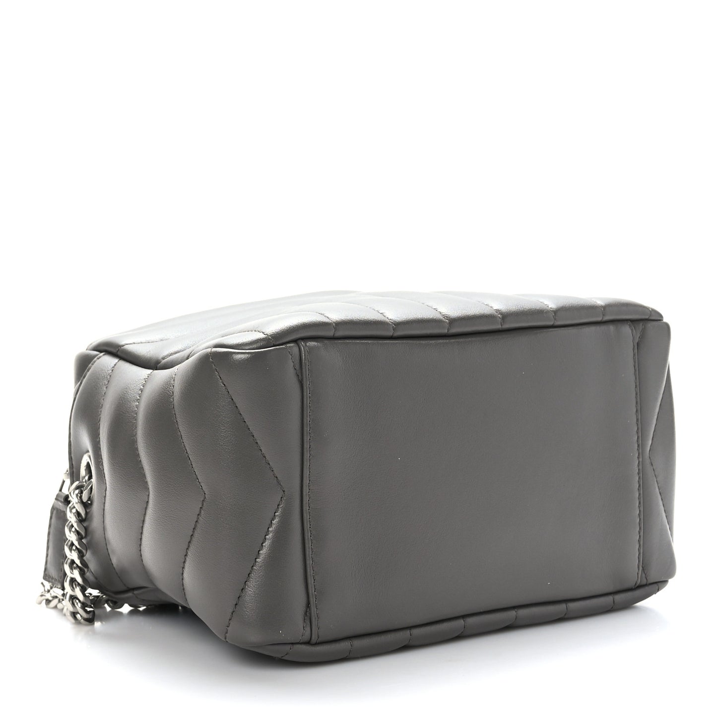 Calfskin Y Quilted Monogram Small Loulou Bowling Bag Earth