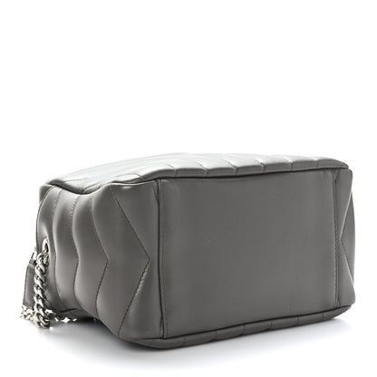 Saint Laurent Calfskin Y Quilted Monogram Small Loulou Bowling Bag Earth 4 of 10