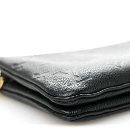 Louis Vuitton Empreinte Double Zip Pochette Black 9 of 13