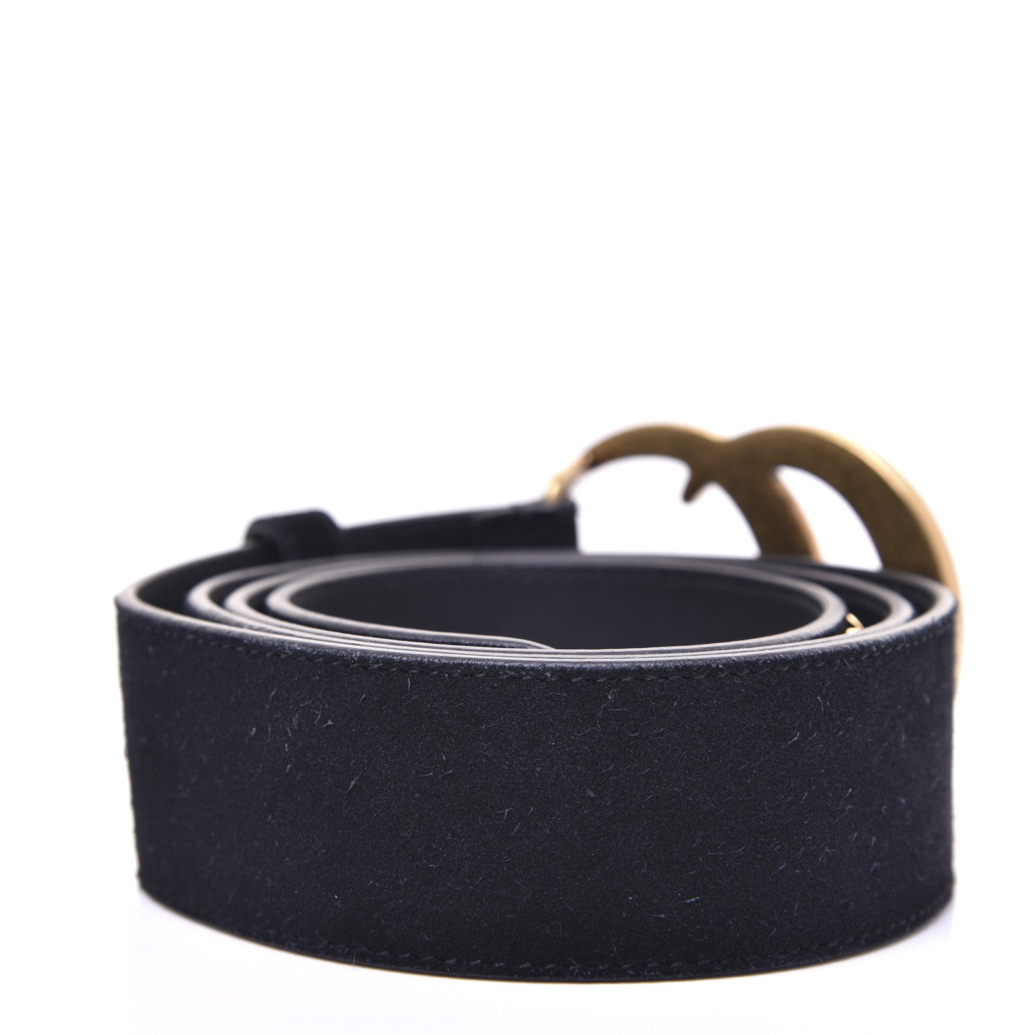 Gucci Suede GG Marmont Clover Belt 100 40 Black 3 of 9