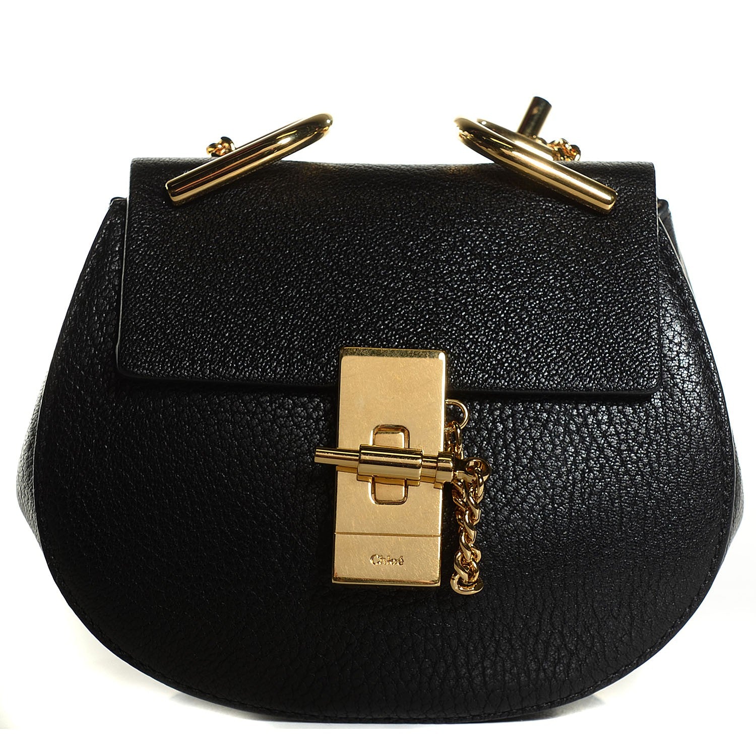 Chloe Grained Lambskin Nano Drew Shoulder Bag Black 1 of 8