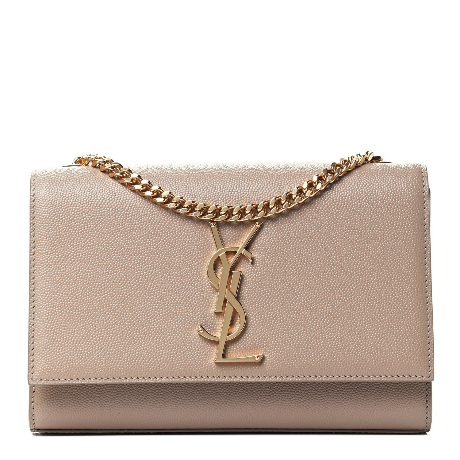 Saint Laurent Grain De Poudre Small Monogram Kate Satchel Nude Powder 1 of 4