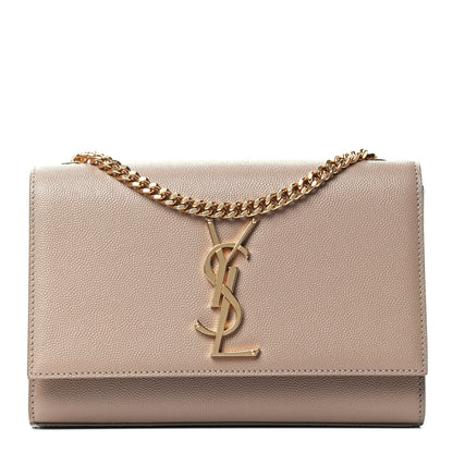 Saint Laurent Grain De Poudre Small Monogram Kate Satchel Nude Powder 1 of 4