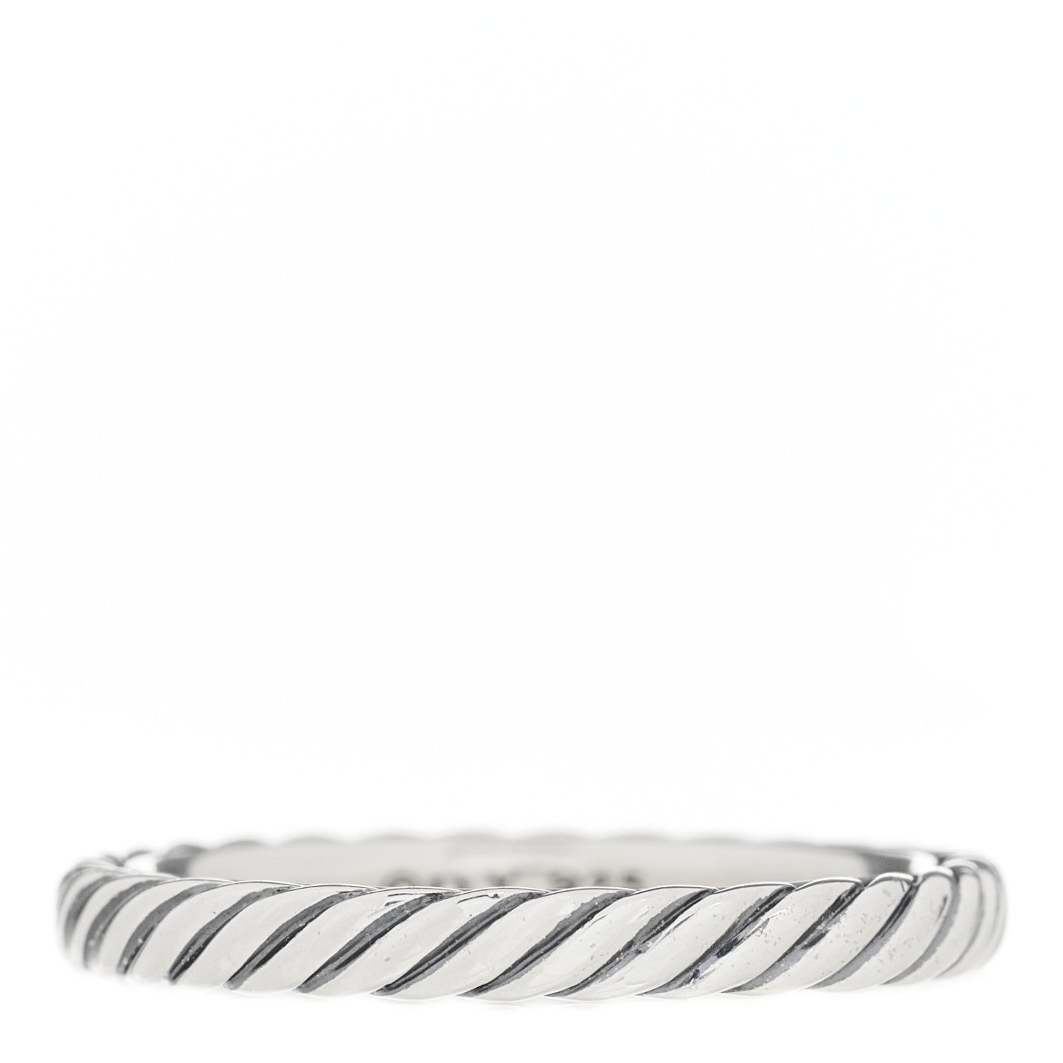 David Yurman Sterling Silver Stackable Cable Ring 52 6 1 of 3