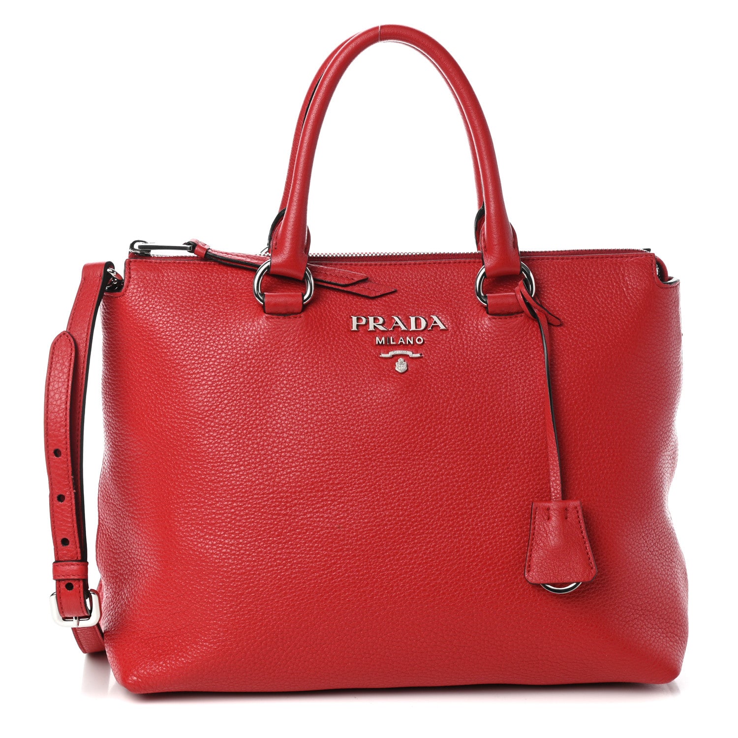 Prada Vitello Phenix Tote Rosso 1 of 9