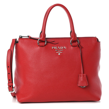 Prada Vitello Phenix Tote Rosso 1 of 9