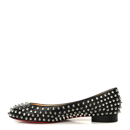 Christian Louboutin Nappa Baba Spikes Flats 40 Black Silver 1 of 9