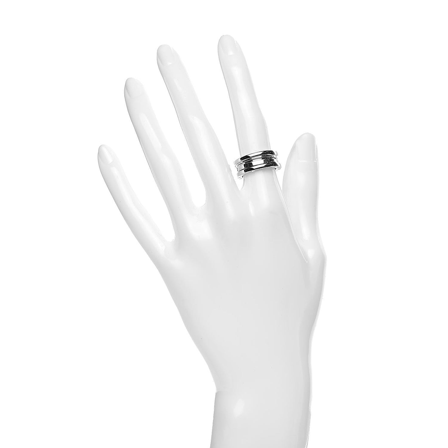 18K White Gold B.Zero1 Three-Band Ring 50 5.25