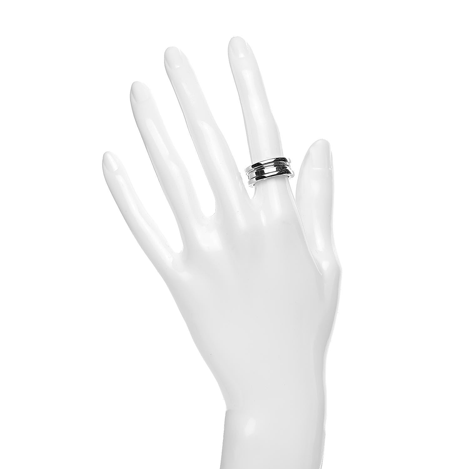 Bulgari 18K White Gold B.Zero1 Three-Band Ring 50 5.25 2 of 6