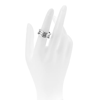 Bulgari 18K White Gold B.Zero1 Three-Band Ring 53 6.25 2 of 4