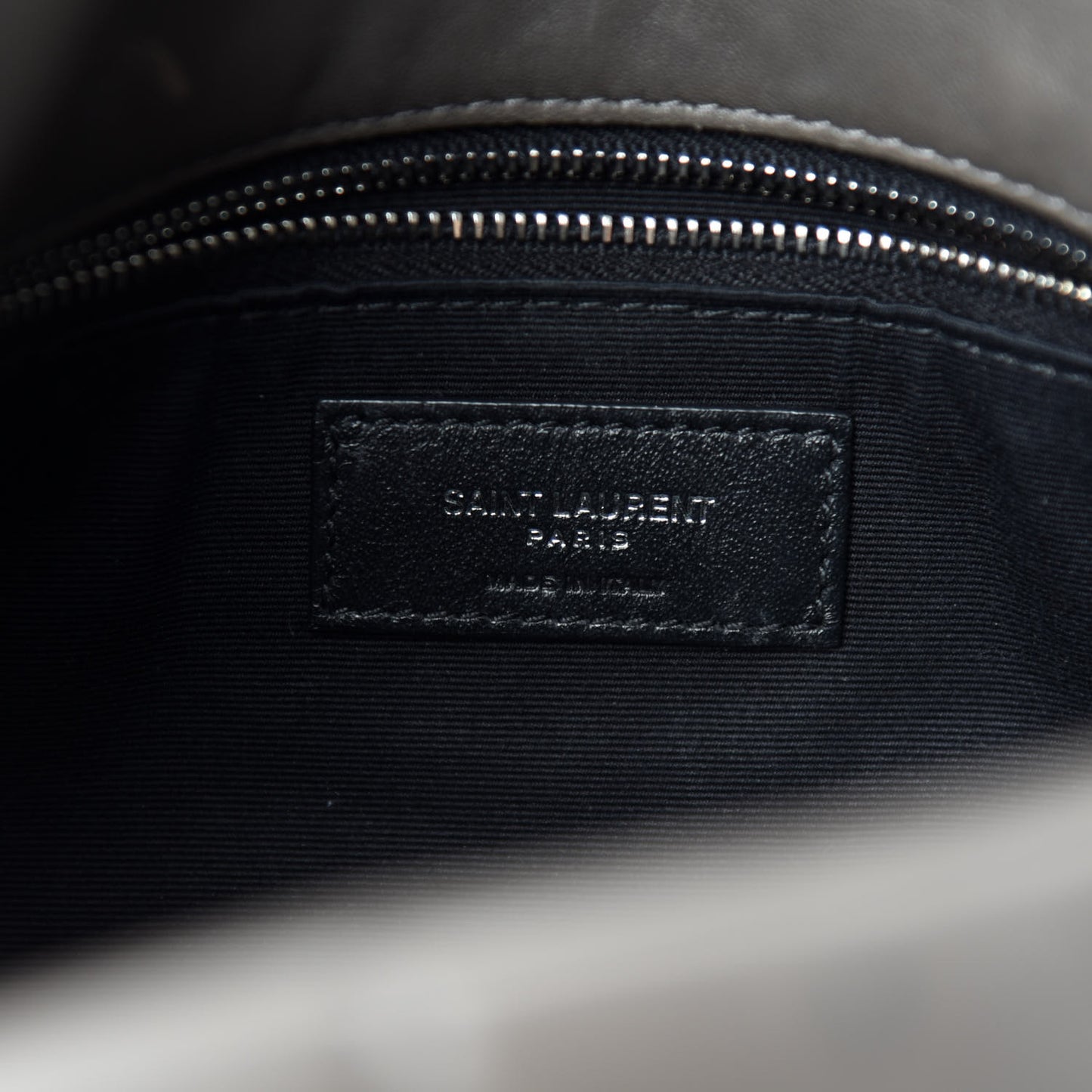 Lambskin Quilted Small Loulou Puffer Monogram Chain Satchel Concrete