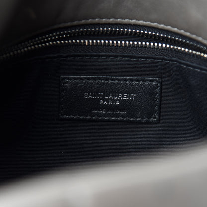 Saint Laurent Lambskin Quilted Small Loulou Puffer Monogram Chain Satchel Concrete 11 of 14