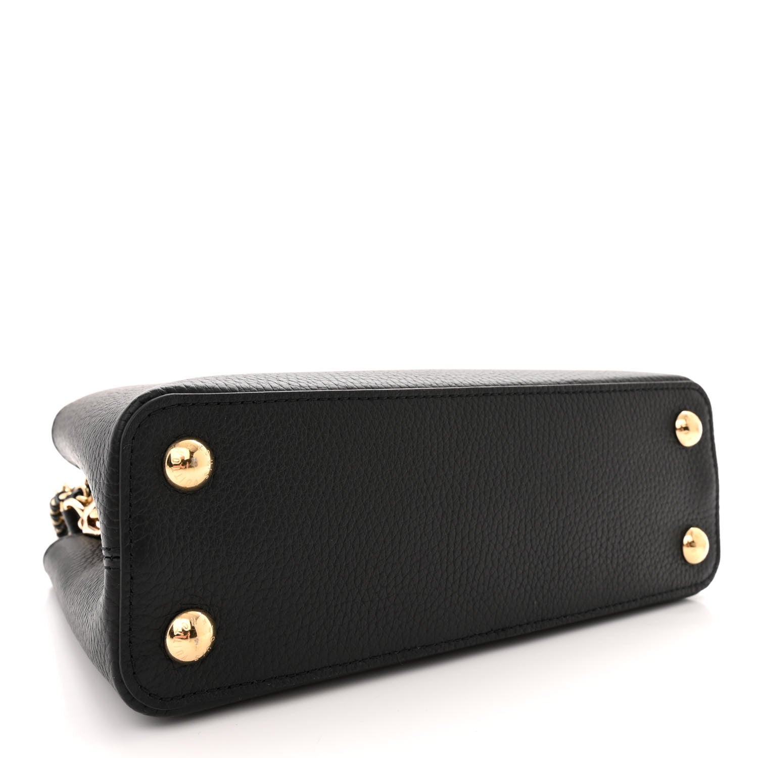Louis Vuitton Taurillon Enamel Flower Padlock Chain Capucines BB Black 4 of 9