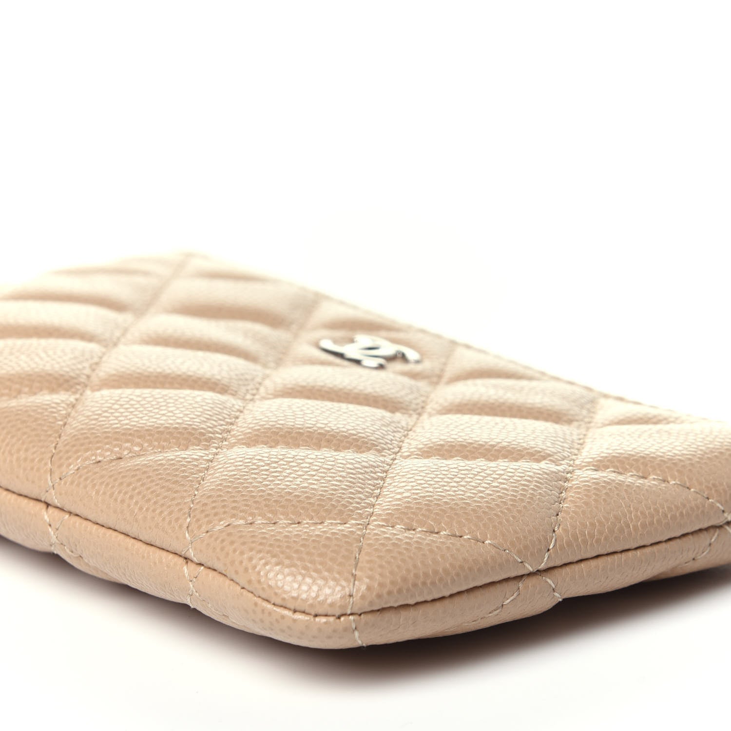 Chanel Caviar Quilted Small Cosmetic Case Beige 9 of 12