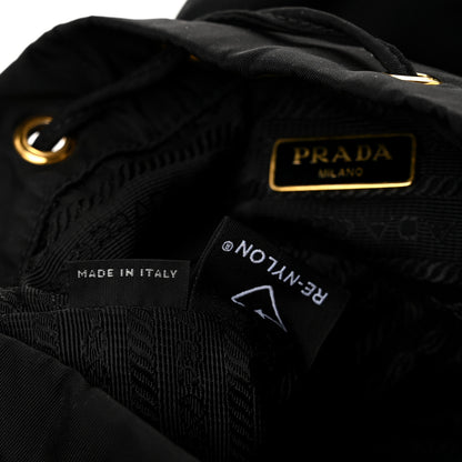 Prada Saffiano Tessuto Nylon Mini Bucket Crossbody Bag Black 7 of 11