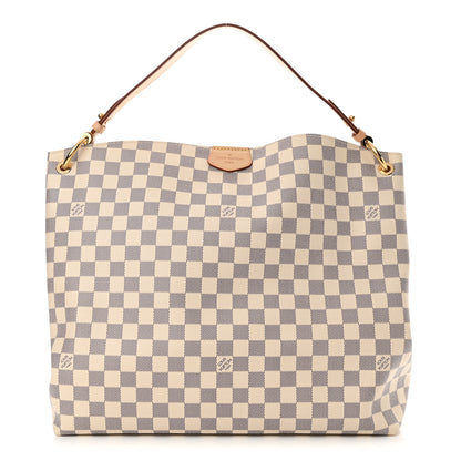 Louis Vuitton Damier Azur Graceful MM Rose Ballerine 1 of 10