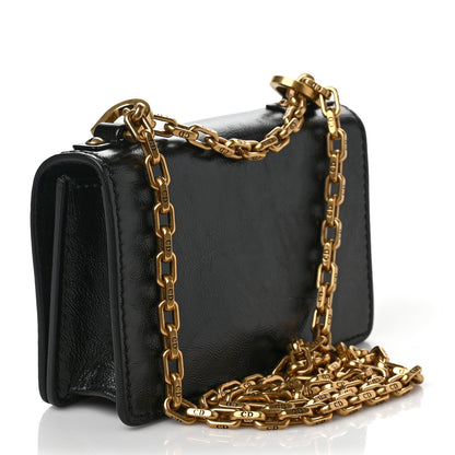 Christian Dior Crinkled Calfskin Mini J'Adior Chain Flap Bag Black 3 of 8