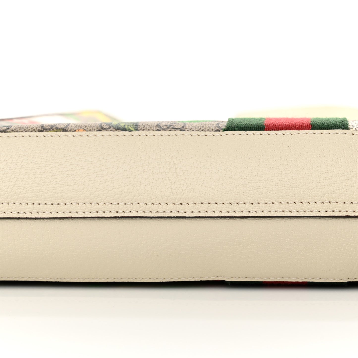 GG Supreme Monogram Flora Web Ophidia Vertical Shopping Tote White