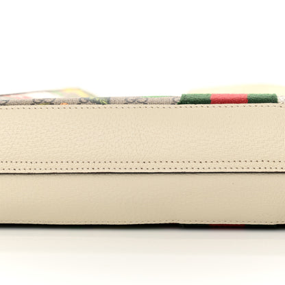 Gucci GG Supreme Monogram Flora Web Ophidia Vertical Shopping Tote White 15 of 18