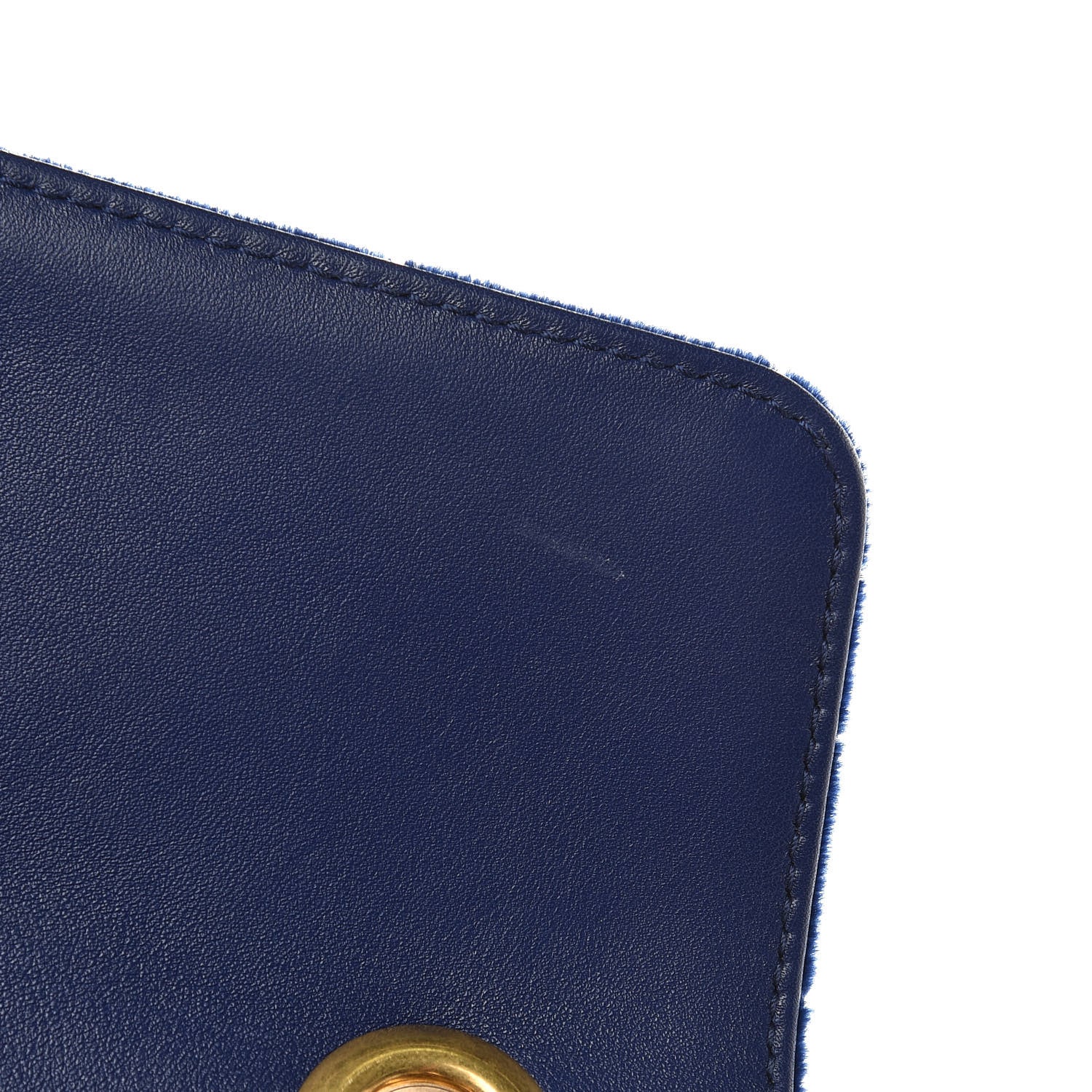 Gucci Velvet Matelasse Medium GG Marmont Shoulder Bag Cobalt Blue 10 of 10