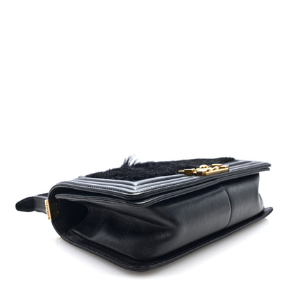 Chanel Goat Hair Medium Celtic Boy Flap Black 4 of 10