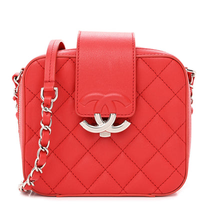 Chanel Lambskin Quilted Mini CC Box Camera Bag Red 1 of 12