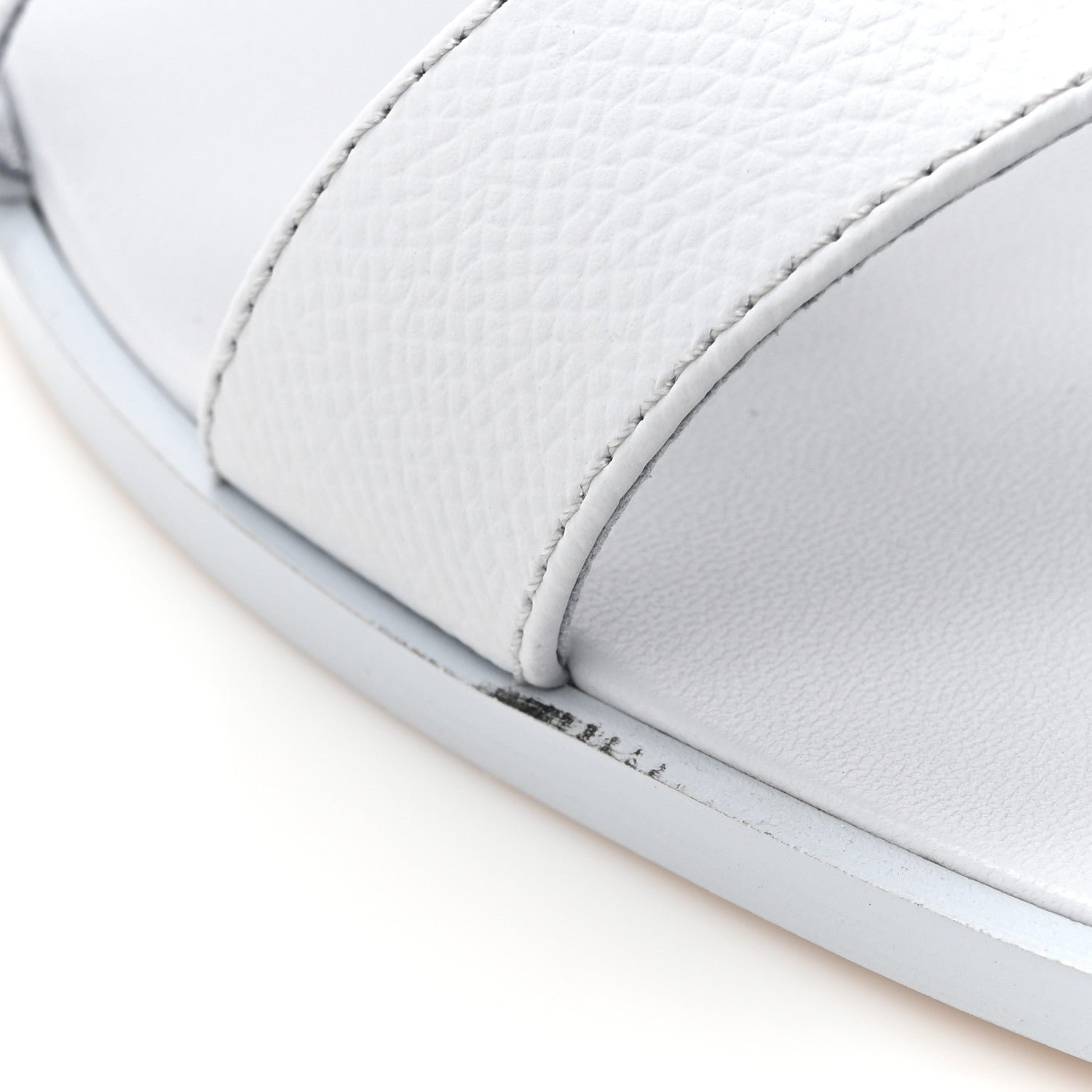 Hermes Epsom Oran Sandals 39.5 Bleu Glacier 11 of 13
