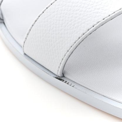 Hermes Epsom Oran Sandals 39.5 Bleu Glacier 11 of 13