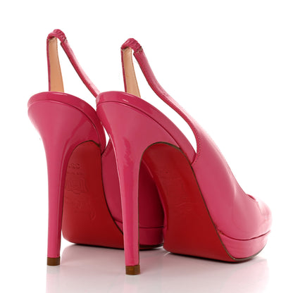 Christian Louboutin Patent 85 Slingback Pumps 35.5 Rose Matador 4 of 7