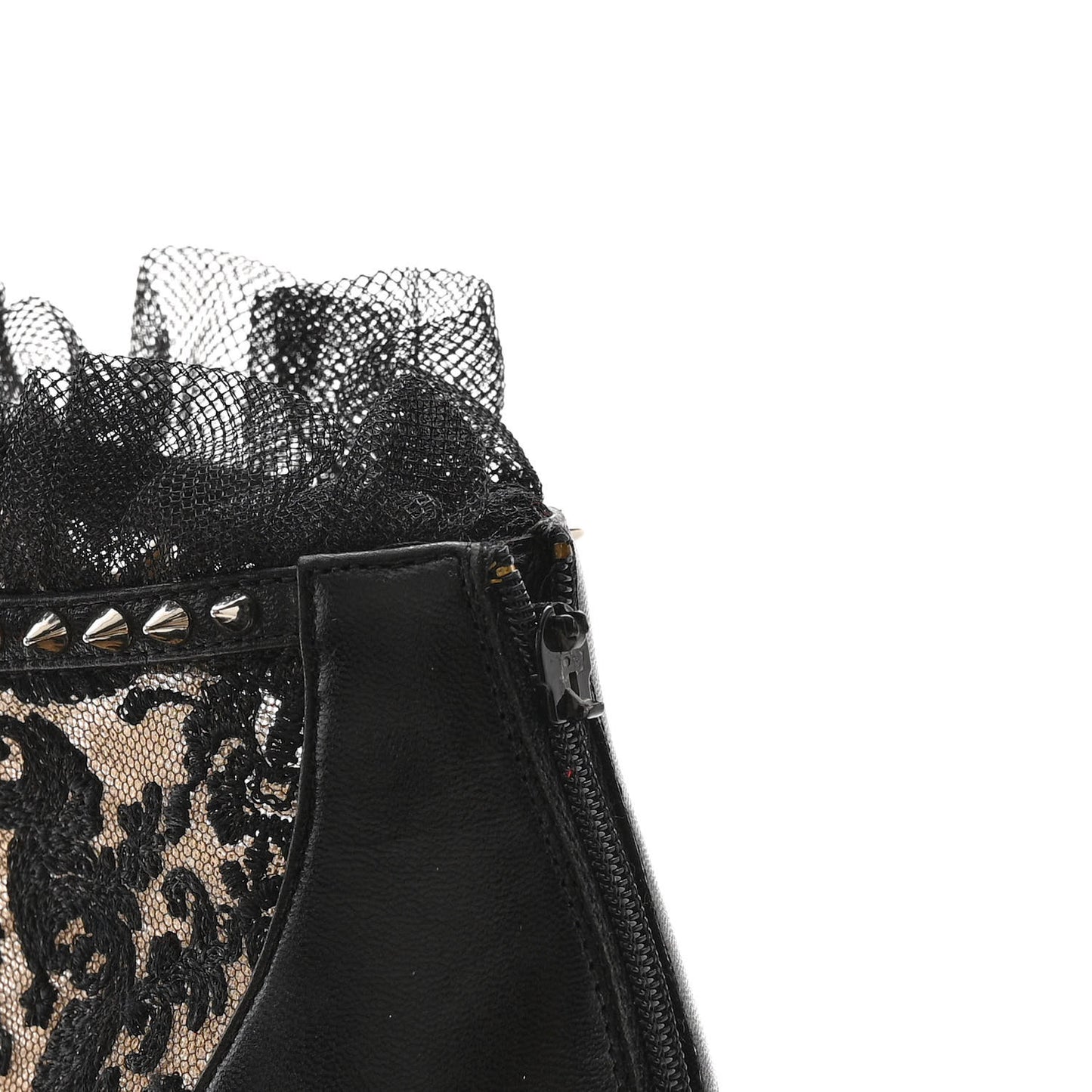 Lace Studded Pigalle 100 Booties 36 Black