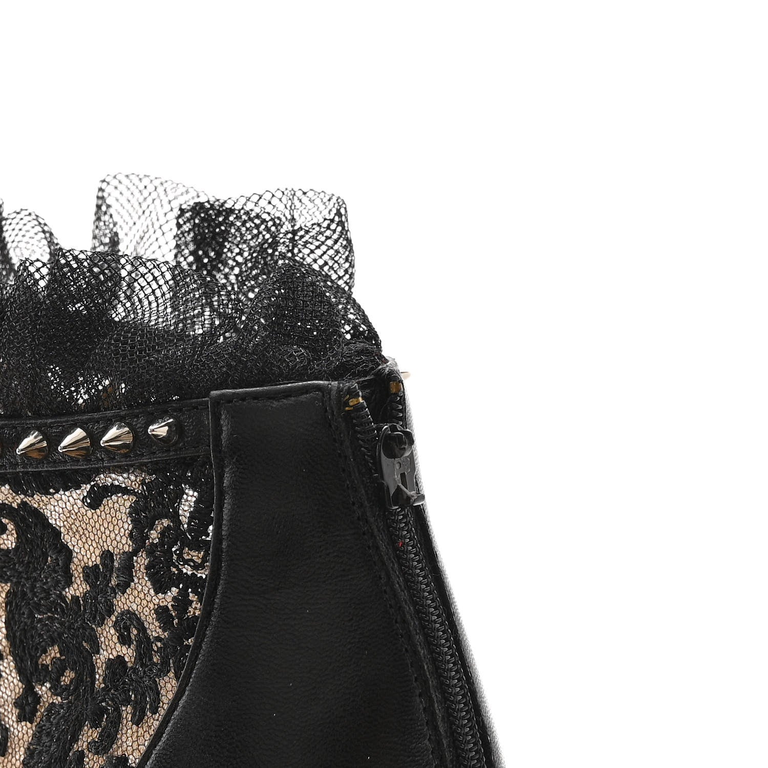 Christian Louboutin Lace Studded Pigalle 100 Booties 36 Black 8 of 10