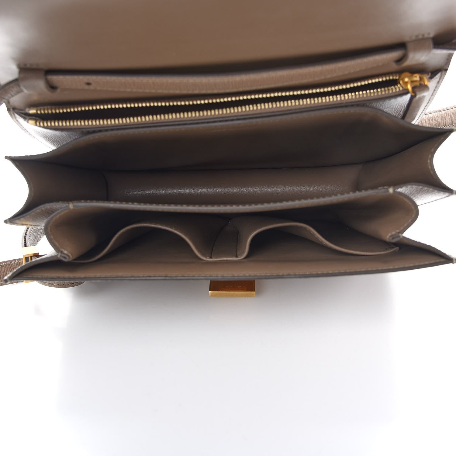 Celine Liege Calfskin Medium Classic Box Flap Bag Taupe 5 of 9