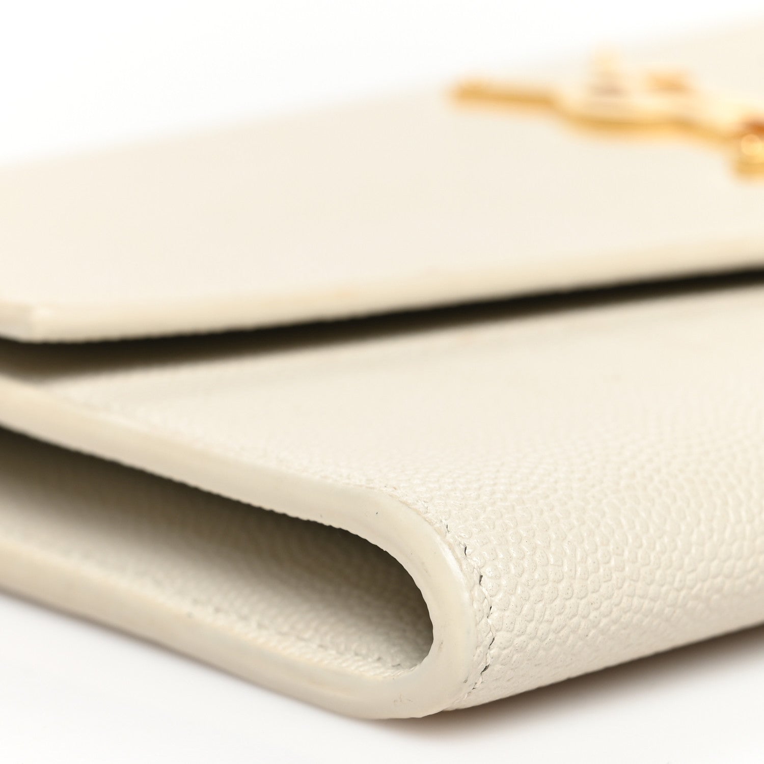 Saint Laurent Grain De Poudre Monogram Uptown Chain Wallet Crema Soft 10 of 14