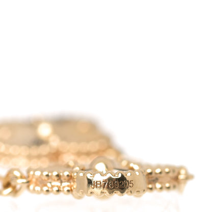 Van Cleef & Arpels 18K Yellow Gold 5 Motifs Guilloche Vintage Alhambra Bracelet 6 of 7
