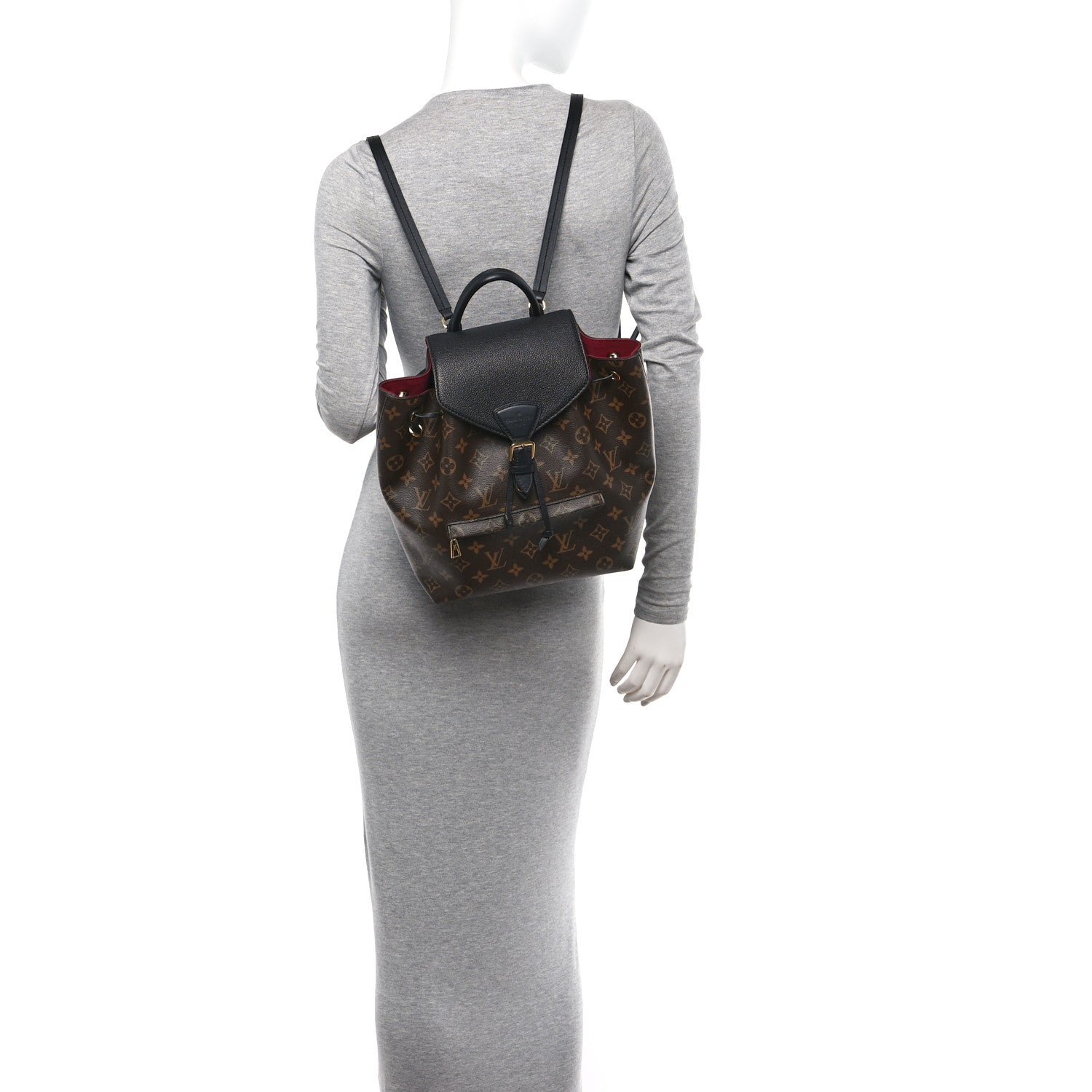 Louis Vuitton Monogram Montsouris PM Black 2 of 9
