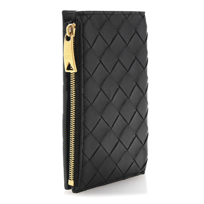 Bottega Veneta Nappa Intrecciato Medium Bi-Fold Zip Wallet Black 3 of 7