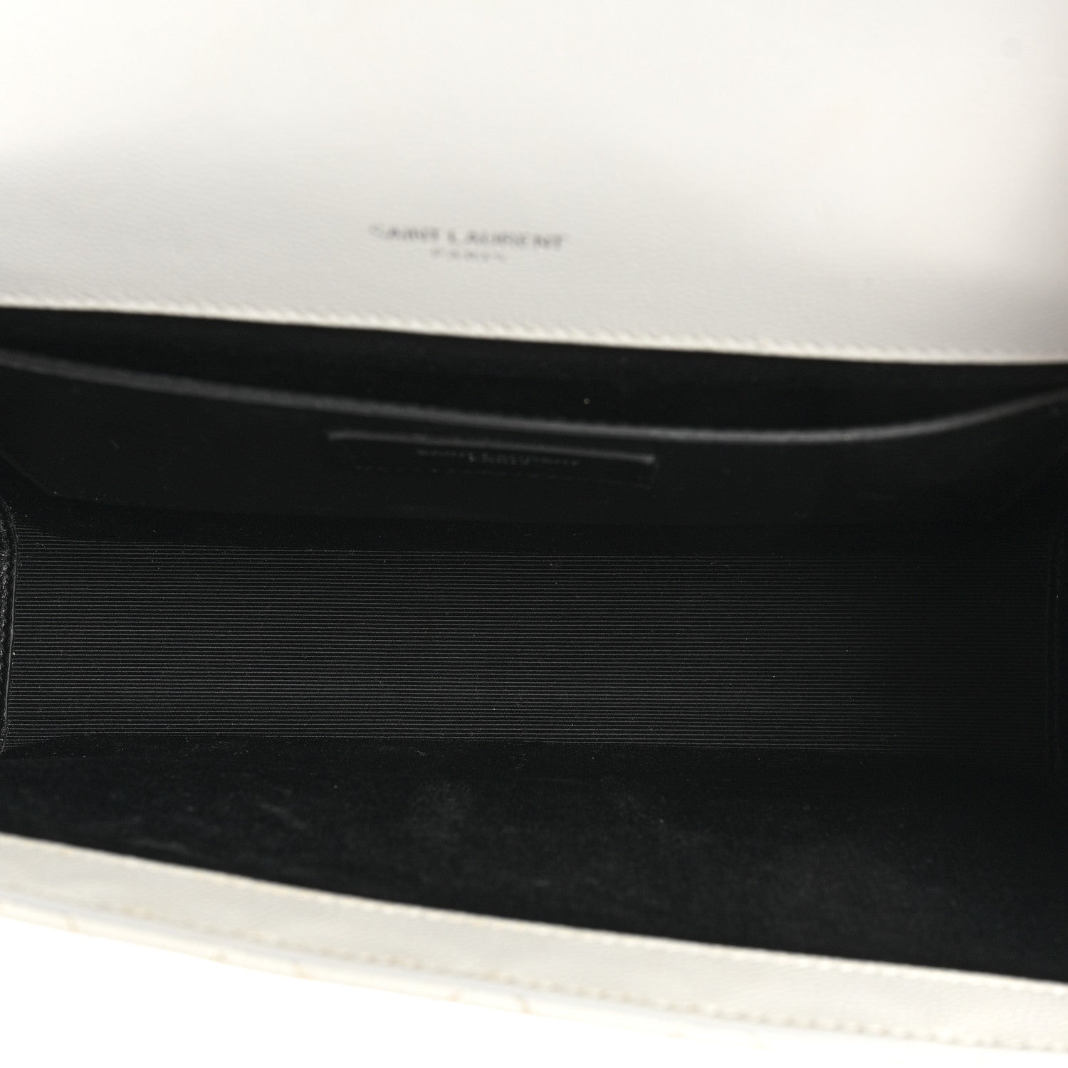 Saint Laurent Grain De Poudre Textured Mixed Matelasse Medium Triquilt Monogram Satchel White 5 of 20